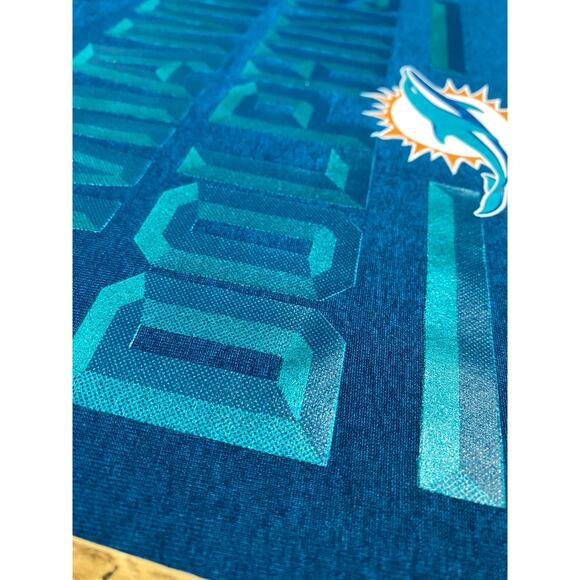 Miami Dolphins Nike Dri-Fit Blue Mens Size 3XL Football Short Sleeve Shirt NFL - Picture 6 of 10